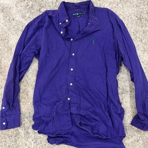 Ralph Lauren Men's Deep Purple Button Down Shirt